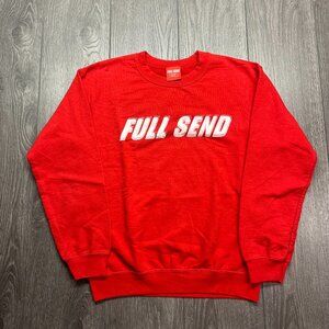 Full‎ Send Nelk Boys Red Sweatshirt Small Mens Spell Out